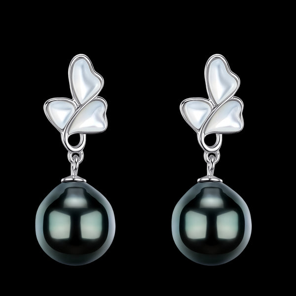 Butterfly Baroque Tahitian Pearl Earrings