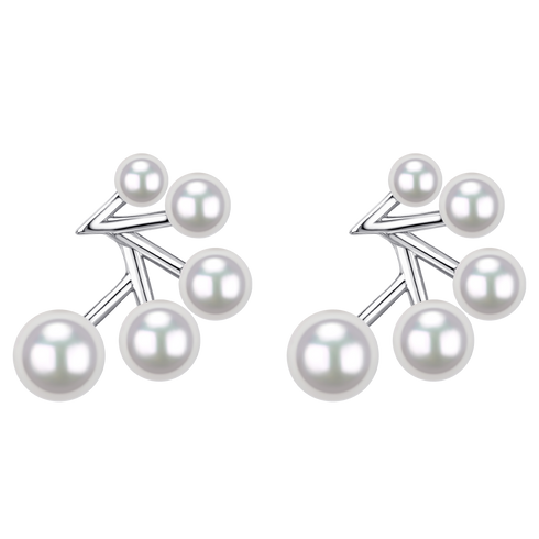 Sparkle Pearl Silver Earrings - Sterling Silver