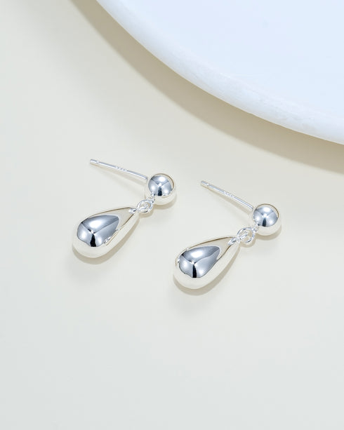 Teardrop Dangle Earrings Sterling Silver