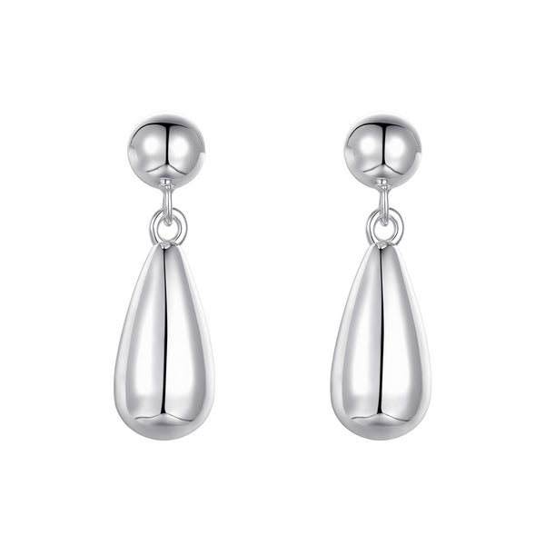 Teardrop Dangle Earrings Sterling Silver