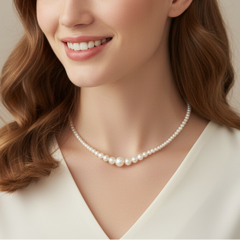 Smile Strand Freshwater Pearl Necklace – Elegant Grace
