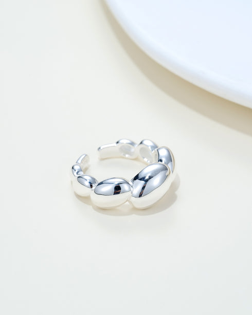 Bubble Twisted Open Ring - Sterling Silver