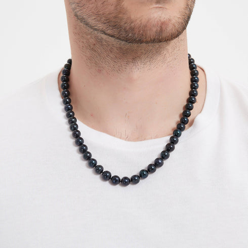10-11mm Versatile Dyed Black Pearl Necklace - May-Lynn