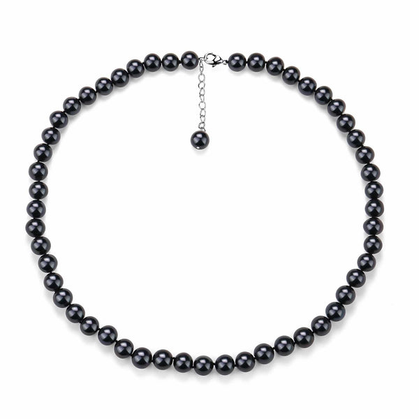 10-11mm Versatile Dyed Black Pearl Necklace - May-Lynn