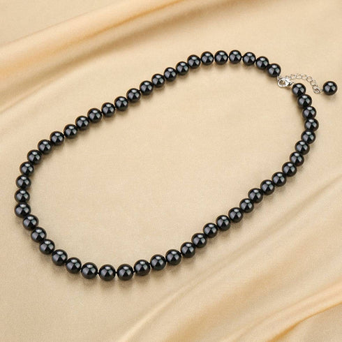 10-11mm Versatile Dyed Black Pearl Necklace - May-Lynn