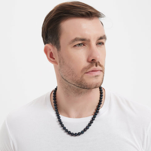 10-11mm Versatile Dyed Black Pearl Necklace - May-Lynn