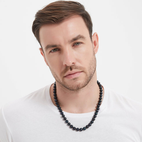 10-11mm Versatile Dyed Black Pearl Necklace - May-Lynn