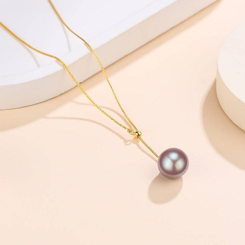12-13mm Purple Freshwater Pearl & Y Shape Necklace - House Of Pearls