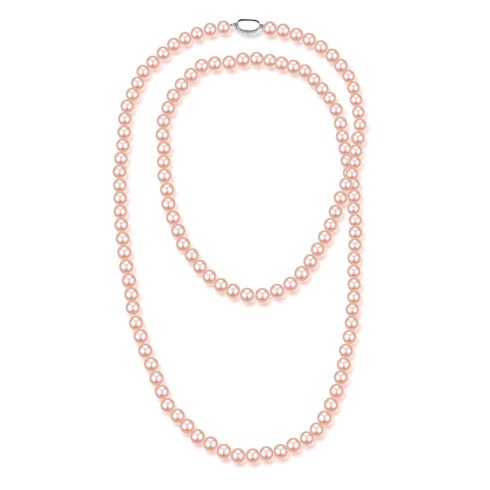 35-inch Pink Freshwater Pearl Rope Necklace - AAA Grade - Necklaces made with hand-selected pearls from House of Pearls