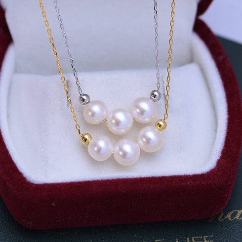 6-7mm Drops Smile Freshwater Pearl Necklace - May Lynn Jewelry