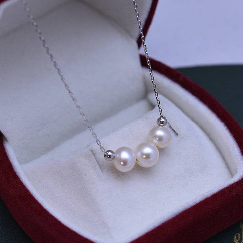 6-7mm Drops Smile Freshwater Pearl Necklace - May Lynn Jewelry
