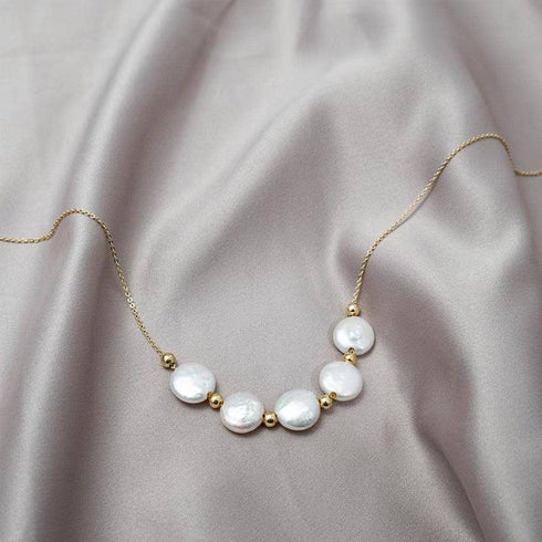 Tincup Coin Pearl Necklace - May Lynn Jewelry