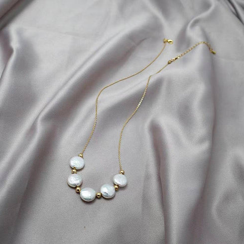 Tincup Coin Pearl Necklace - May Lynn Jewelry