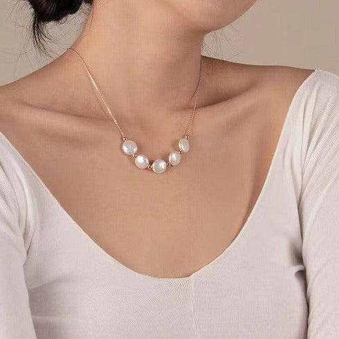 Tincup Coin Pearl Necklace - May Lynn Jewelry