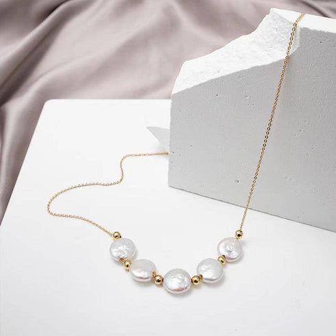 Tincup Coin Pearl Necklace - May Lynn Jewelry