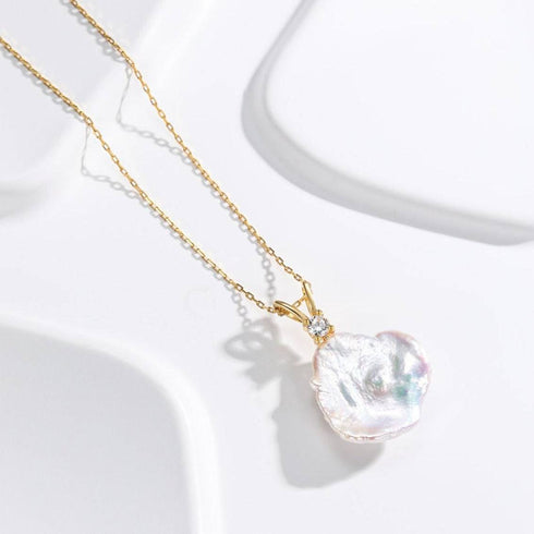 Petal-Shaped Floral Baroque Pearl Necklace - House Of Pearls