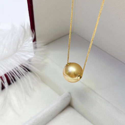 Golden Pearl Thread Pendant