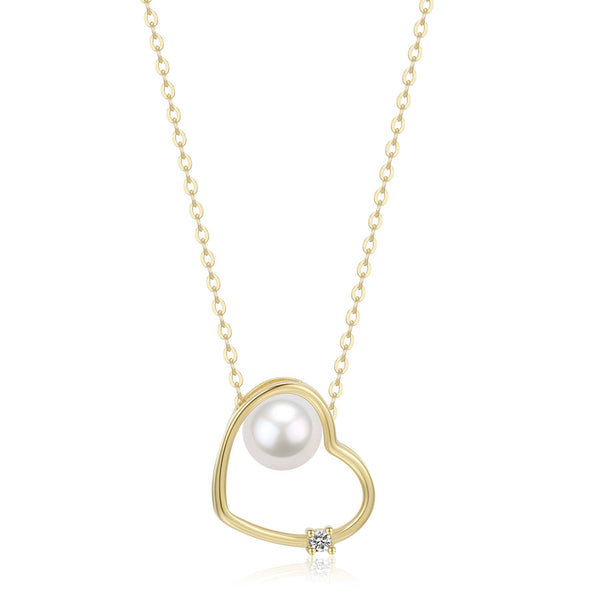 Heart Pendant with Freshwater Pearl Necklace - House Of Pearls