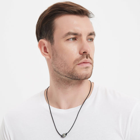 Tahitian Baroque Pearl Knotted Leather Necklace - May-Lynn