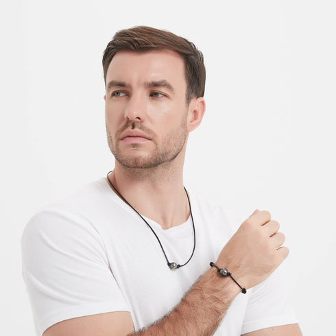 Tahitian Baroque Pearl Knotted Leather Necklace - May-Lynn