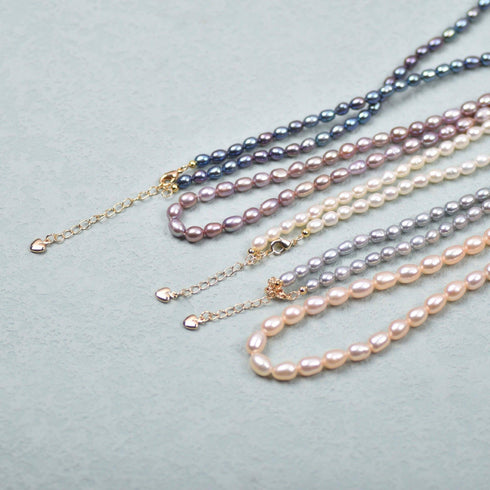 Multicolor Oval Shape Freshwater Pearl Necklace - Necklaces made with hand-selected pearls from House of Pearls