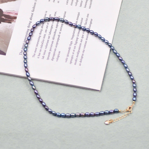 Multicolor Oval Shape Freshwater Pearl Necklace - Necklaces made with hand-selected pearls from House of Pearls