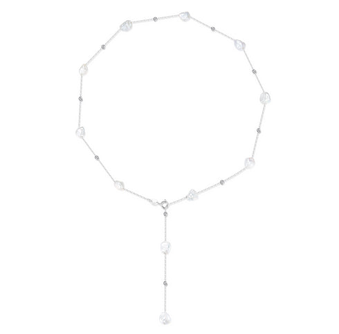 Baroque Pearl Y-Shape Necklace - Versatile Styling