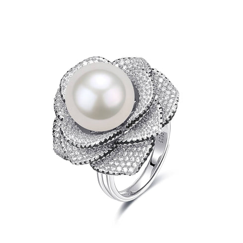 Flower Pearl & Miya Zirconia Ring