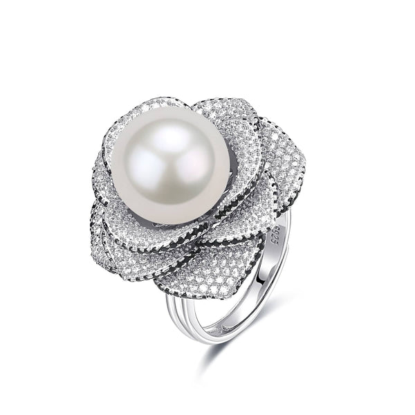 Flower Pearl & Miya Zirconia Ring