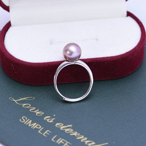 9-10mm Purple Freshwater Pearl & Modern Ring - Rings made with hand-selected pearls from House of Pearls