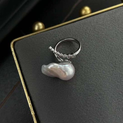 Cessie Bold Baroque Freshwater Pearl Ring - House Of Pearls