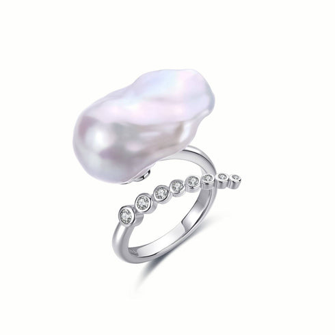 Cessie Bold Baroque Freshwater Pearl Ring - House Of Pearls
