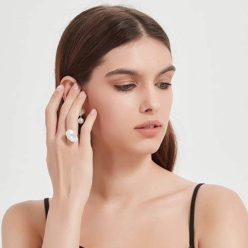 Cessie Bold Baroque Freshwater Pearl Ring - House Of Pearls