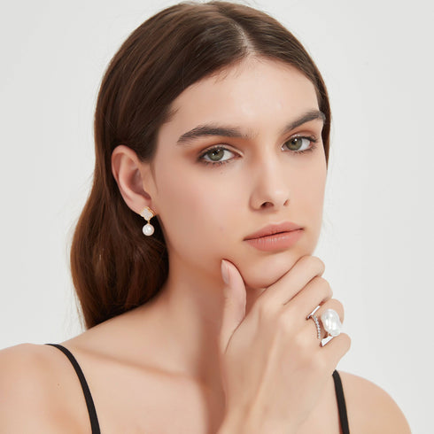 Cessie Bold Baroque Freshwater Pearl Ring - House Of Pearls