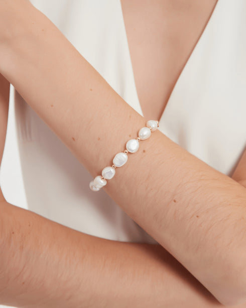 ELISA Baroque Pearl Bracelet - 18K Gold Plated