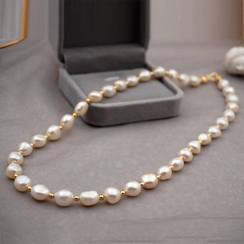 ELISA Baroque Pearl Necklace - 18K Gold Plated