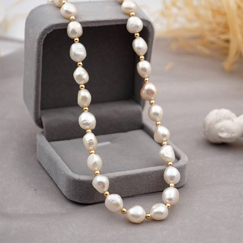 ELISA Baroque Pearl Necklace - 18K Gold Plated