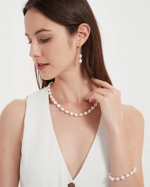 ELISA Baroque Pearl Bracelet - 18K Gold Plated