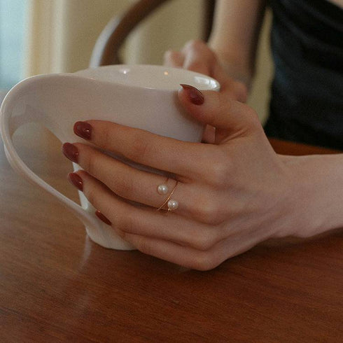 Embrace Pearl Gold Ring - Gold Planted